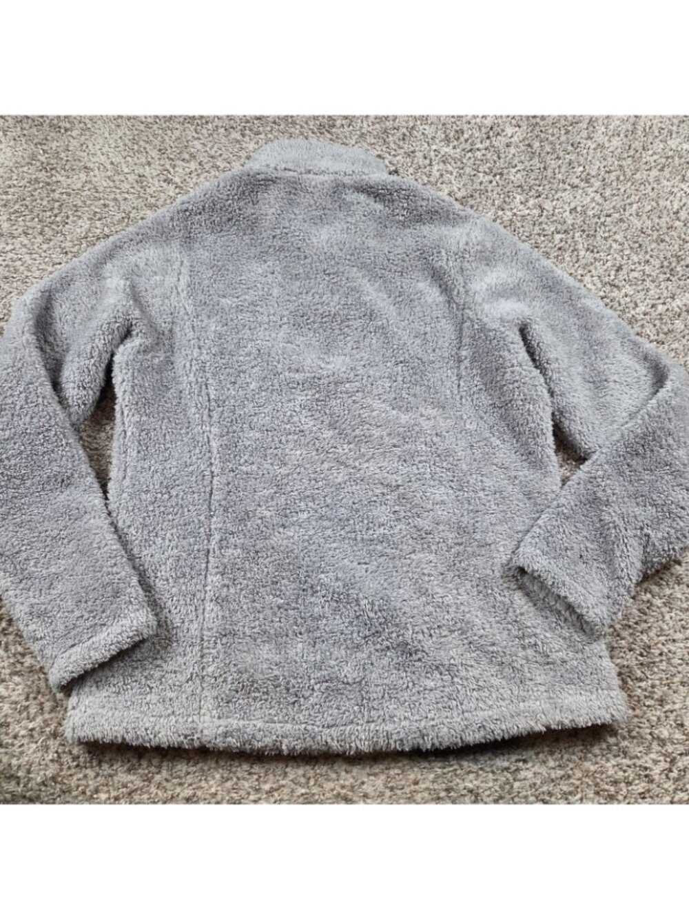 Patagonia Jacket Womens Large Gray Los Gatos Quarter Zip Sherpa Fleece - Picture 8 of 11